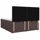 Boxmadras med topmadras Mørk Brun 140 x 200 cm Stof