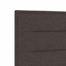 Boxmadras med topmadras Mørk Brun 160 x 200 cm Stof