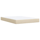Boxmadras med topmadras Cremefarvet 160 x 200 cm Stof