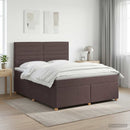 Boxmadras med topmadras Mørk Brun 140 x 190 cm Stof