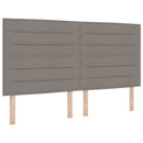 Boxmadras med topmadras Gråbrun 180 x 200 cm Stof