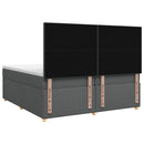 Boxmadras med topmadras Mørkegrå 200 x 200 cm Stof