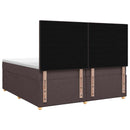 Boxmadras med topmadras Mørk Brun 200 x 200 cm Stof