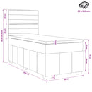 Boxmadras med topmadras Cremefarvet 80 x 200 cm Stof