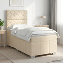 Boxmadras med topmadras Cremefarvet 100 x 200 cm Stof