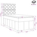 Boxmadras med topmadras Mørkegrå 90 x 190 cm Stof