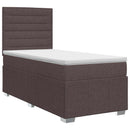 Boxmadras med topmadras Mørk Brun 90 x 200 cm Stof