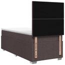 Boxmadras med topmadras Mørk Brun 90 x 200 cm Stof