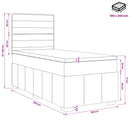 Boxmadras med topmadras Lysegrå 100 x 200 cm Stof