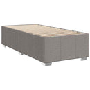 Boxmadras med topmadras Gråbrun 100 x 200 cm Stof