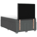 Boxmadras med topmadras Mørkegrå 120 x 190 cm Stof