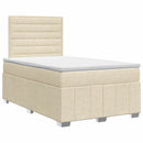 Boxmadras med topmadras Cremefarvet 120 x 190 cm Stof