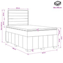 Boxmadras med topmadras Cremefarvet 120 x 190 cm Stof