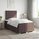 Boxmadras med topmadras Mørk Brun 120 x 190 cm Stof