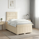 Boxmadras med topmadras Cremefarvet 120 x 190 cm Stof