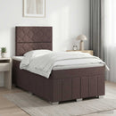 Boxmadras med topmadras Mørk Brun 120 x 200 cm Stof