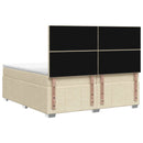 Boxmadras med topmadras Cremefarvet 140 x 190 cm Stof