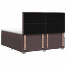 Boxmadras med topmadras Mørk Brun 140 x 200 cm Stof