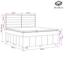 Boxmadras med topmadras Mørk Brun 160 x 200 cm Stof
