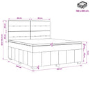 Boxmadras med topmadras Mørk Brun 160 x 200 cm Stof