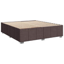 Boxmadras med topmadras Mørk Brun 180 x 200 cm Stof