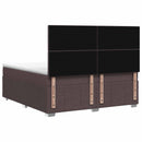 Boxmadras med topmadras Mørk Brun 180 x 200 cm Stof