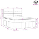 Boxmadras med topmadras Mørk Brun 180 x 200 cm Stof