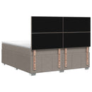 Boxmadras med topmadras Gråbrun 180 x 200 cm Stof