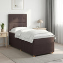 Boxmadras med topmadras Mørk Brun 90 x 190 cm Stof