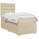 Boxmadras med topmadras Cremefarvet 80 x 200 cm Stof