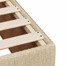 Boxmadras med topmadras Cremefarvet 80 x 200 cm Stof