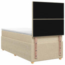 Boxmadras med topmadras Cremefarvet 80 x 200 cm Stof