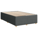 Boxmadras med topmadras Mørkegrå 90 x 190 cm Stof