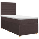 Boxmadras med topmadras Mørk Brun 90 x 200 cm Stof