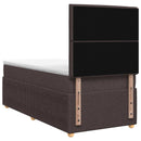 Boxmadras med topmadras Mørk Brun 90 x 200 cm Stof