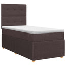 Boxmadras med topmadras Mørk Brun 90 x 200 cm Stof