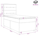 Boxmadras med topmadras Mørk Brun 90 x 200 cm Stof