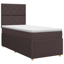 Boxmadras med topmadras Mørk Brun 90 x 200 cm Stof