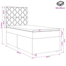 Boxmadras med topmadras Cremefarvet 100 x 200 cm Stof