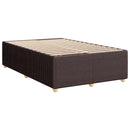 Boxmadras med topmadras Mørk Brun 120 x 200 cm Stof