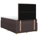 Boxmadras med topmadras Mørk Brun 120 x 200 cm Stof