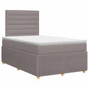 Boxmadras med topmadras Gråbrun 120 x 200 cm Stof