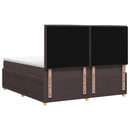 Boxmadras med topmadras Mørk Brun 140 x 190 cm Stof