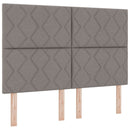 Boxmadras med topmadras Gråbrun 140 x 200 cm Stof