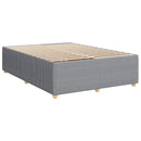 Boxmadras med topmadras Lysegrå 160 x 200 cm Stof