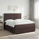 Boxmadras med topmadras Mørk Brun 140 x 190 cm Stof