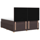 Boxmadras med topmadras Mørk Brun 180 x 200 cm Stof
