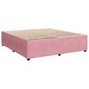 Boxmadras med topmadras Lyserød 180 x 200 cm Fløjl