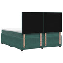 Boxmadras med topmadras Mørkegrøn 200 x 200 cm Fløjl