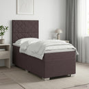 Boxmadras med topmadras Mørk Brun 90 x 200 cm Stof